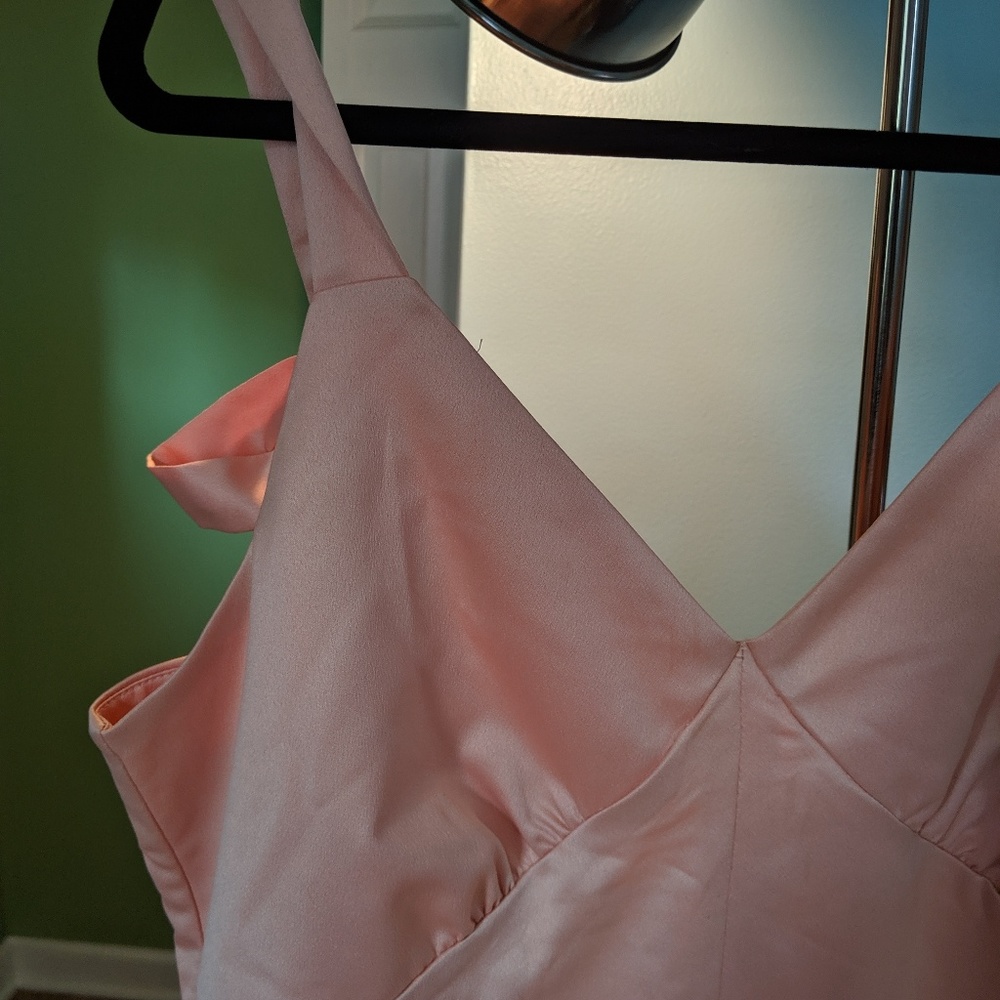 Pink Silk Jumpsuit - ASOS SZ L OR 12